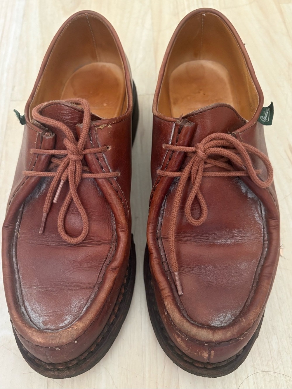 Paraboot Michael Shoe in Lisse Marron